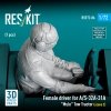 RESKIT RSF72-0086 Female driver for A/S-32A-31A Mule Tow Tractor (scene 2) (1 pcs) (3D Printed) (1/72)